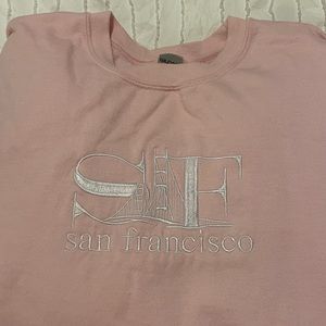 embroidered san francisco crewneck